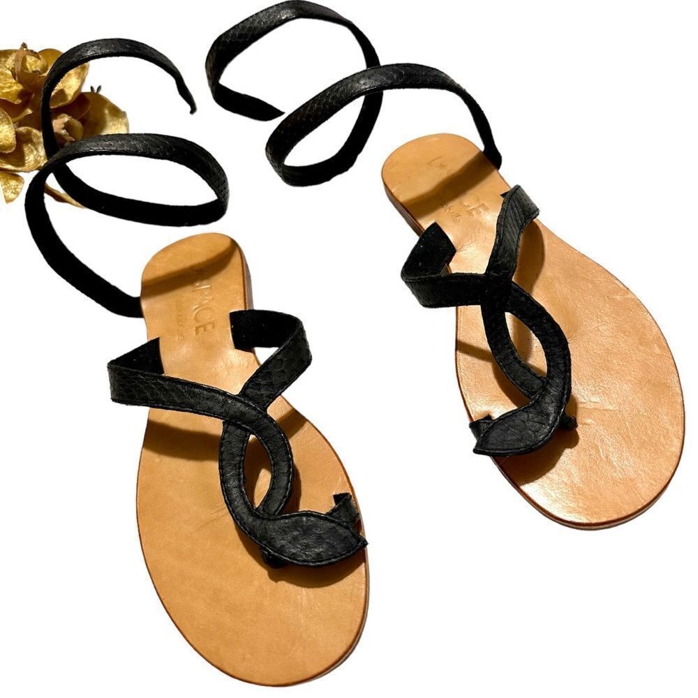 L Space Black Leather Gladiator Sandals – Size 7.5